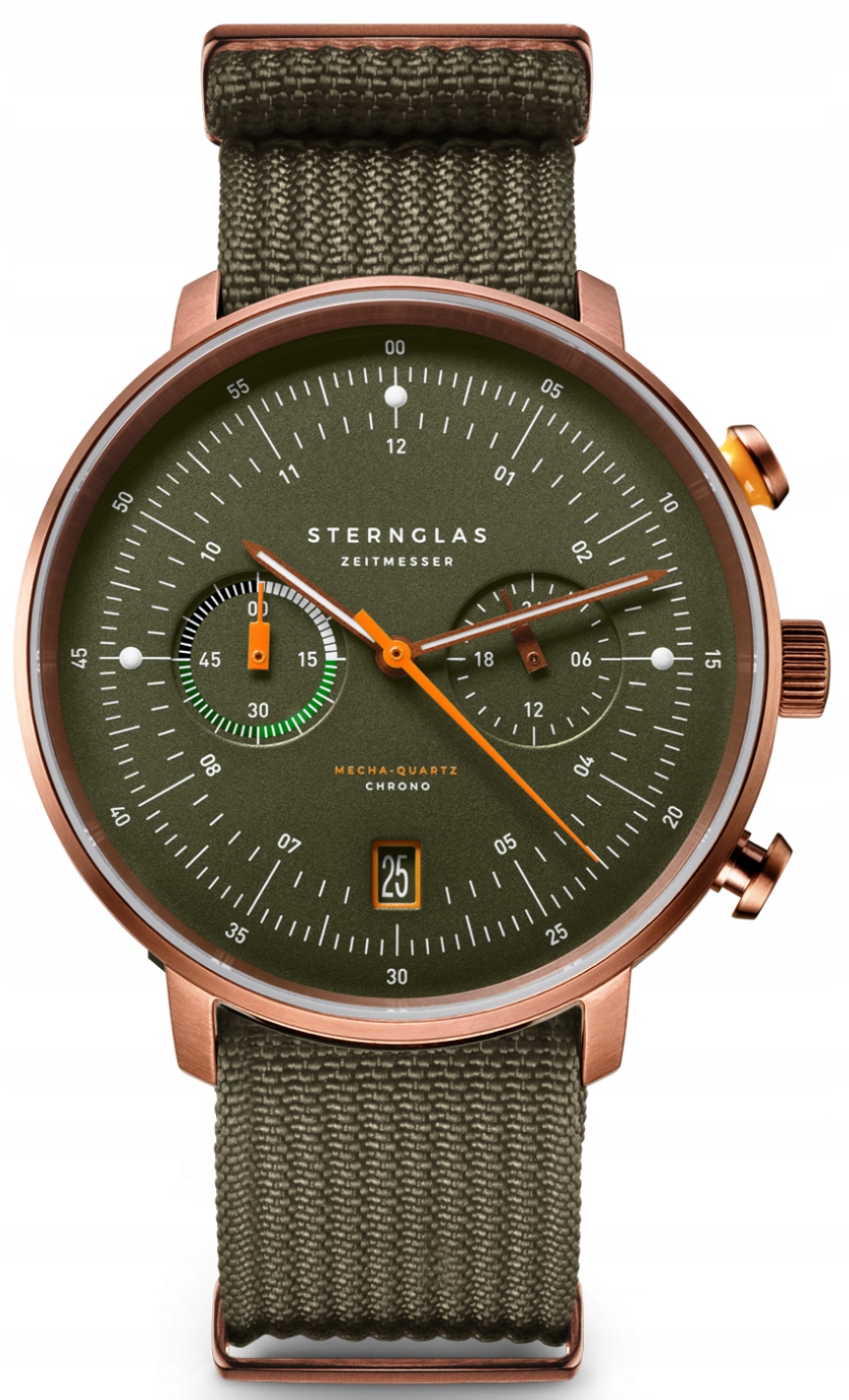 Nový originální Pánské hodinky Sternglas Hamburg S01-HC35-FI05 Chronograf