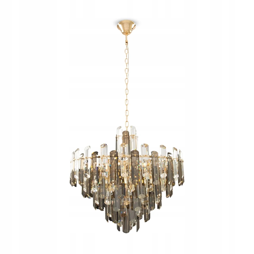 Křišťálový lustr glamour Flare Maytoni 8x40W, zlatá mosaz