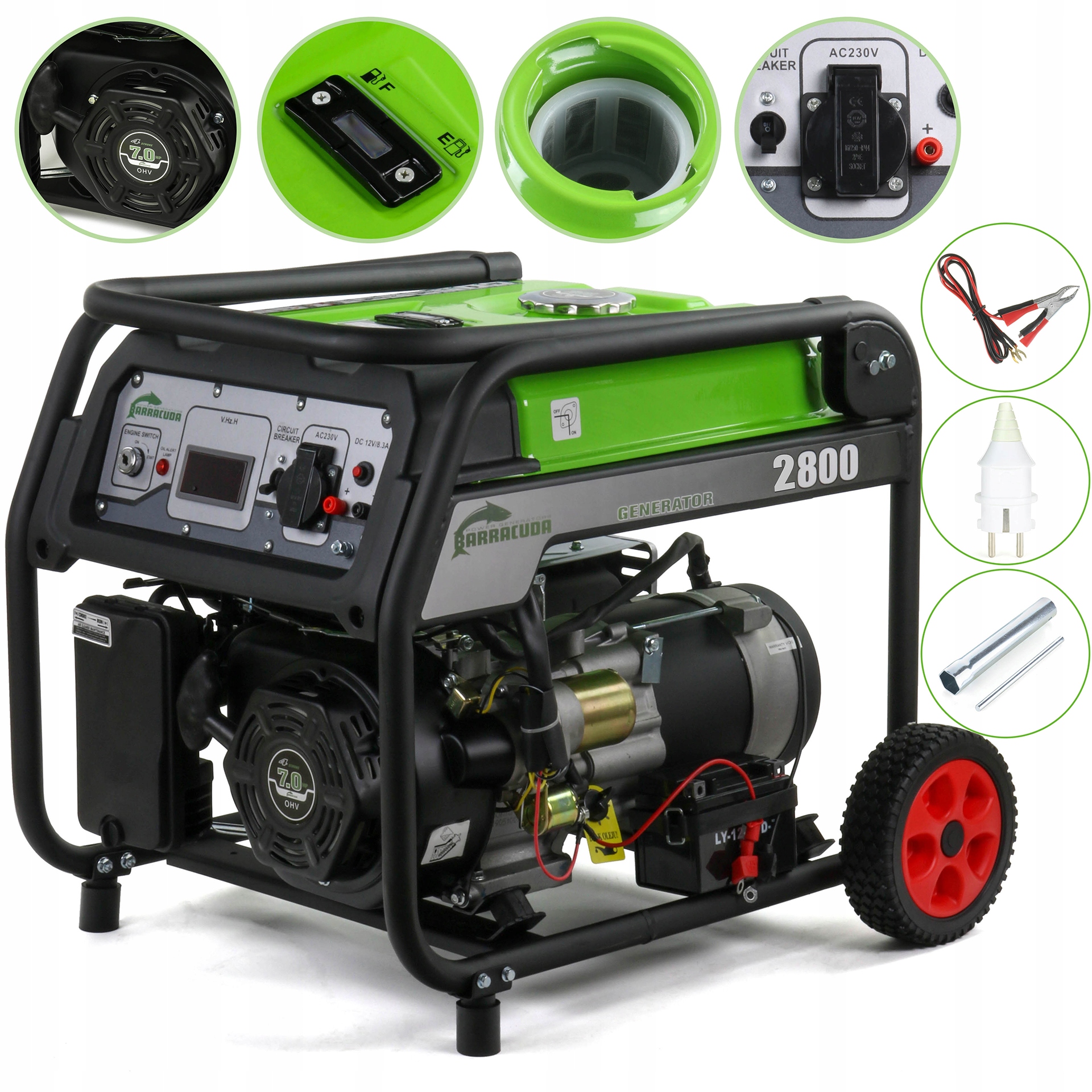 Generátor energie AGGREGATE 230V 2,8kW AVR RE Brand Barracuda