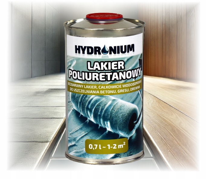 Hydronium Lakier Poliuretanowy Uszczelnia Drewno Beton Ceramikę 0,7 L