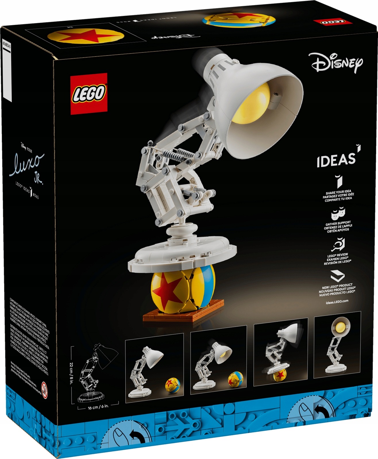 Lego Ideas 21357 Disney Pixar Luxo Kultová Lampička 613 dílků 18+