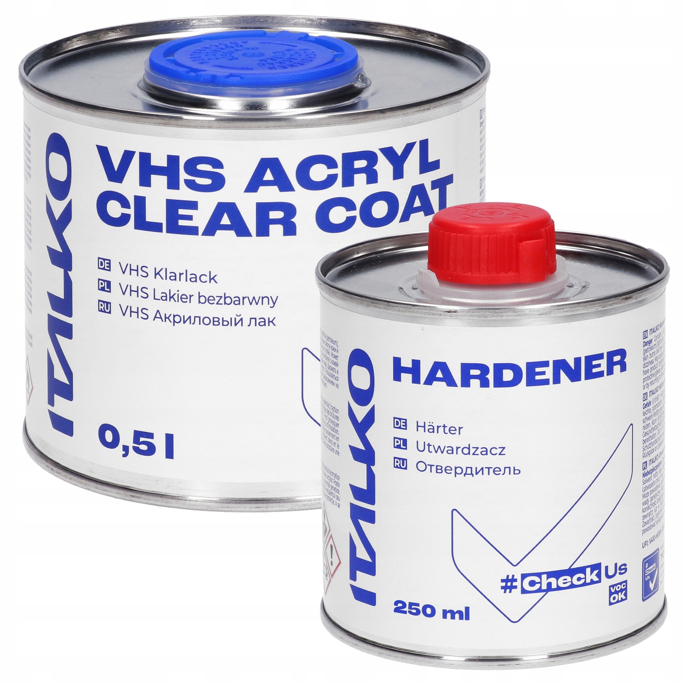 

Lakier Bezbarwny Vhs 0,5L+UTWARDZACZ 0,25L Italko