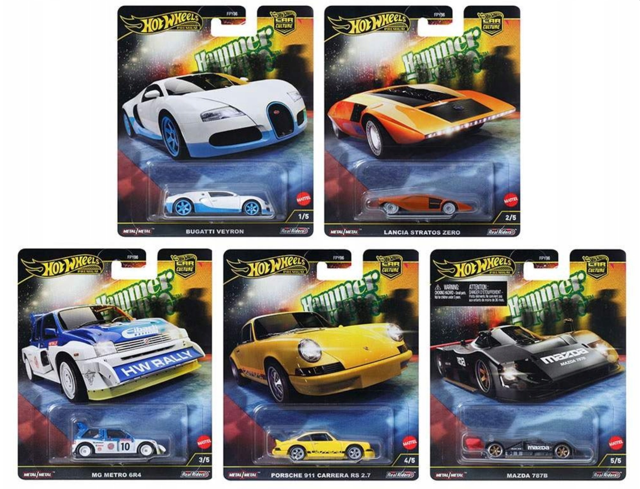 Hot Wheels Premium Hammer Drop 1:64 Zestaw 5 aut