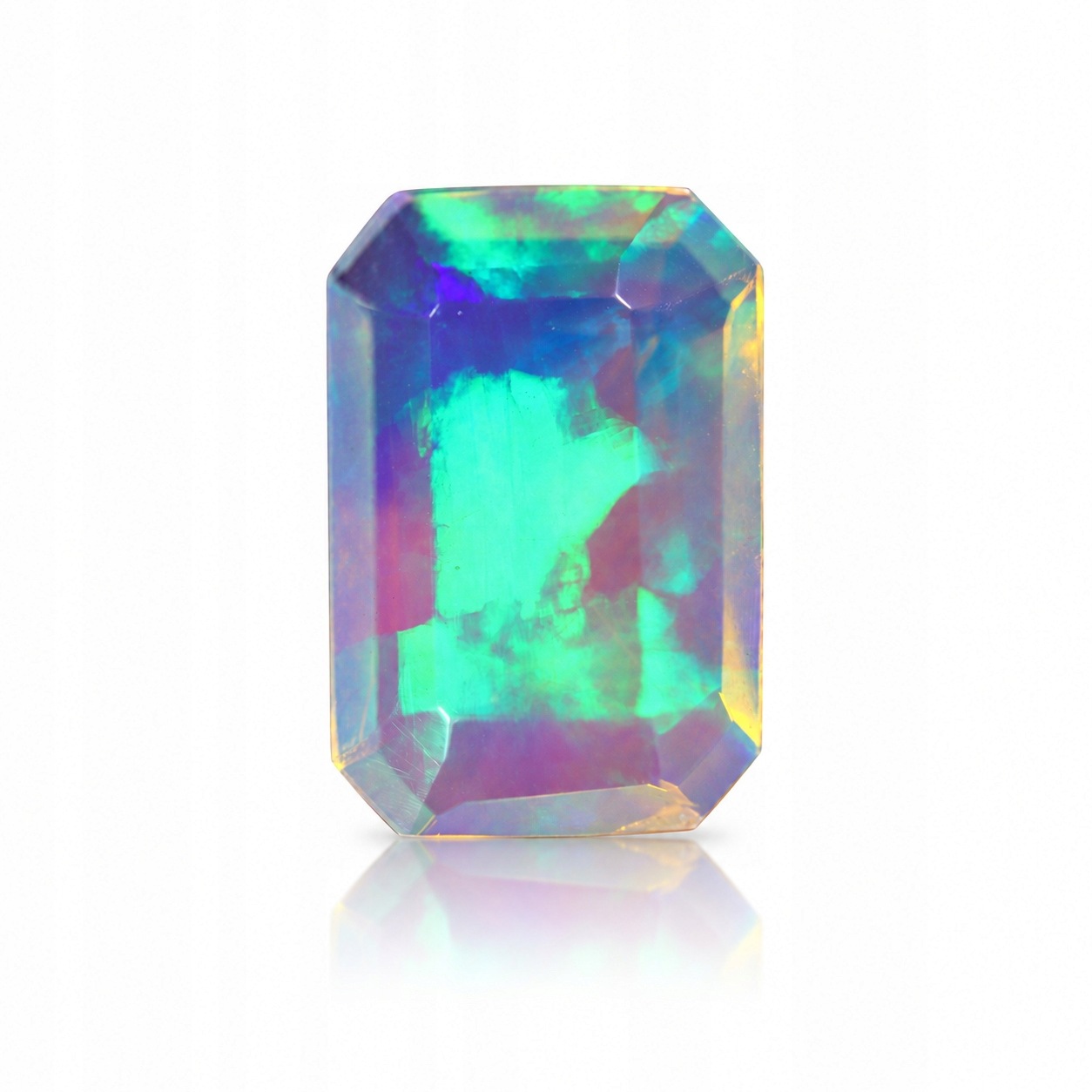 Přírodní opál 1.20 ct Osmiúhelník Etiopie certifikát Wbd