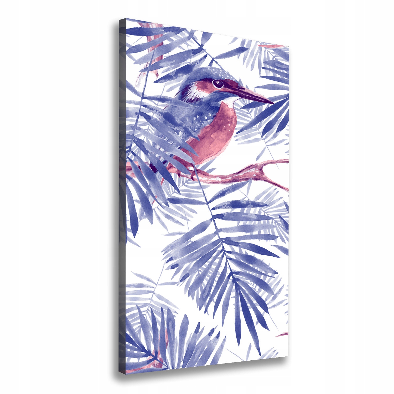 Fotoobraz obraz na plátně Listy palmy a pták 60x120 cm