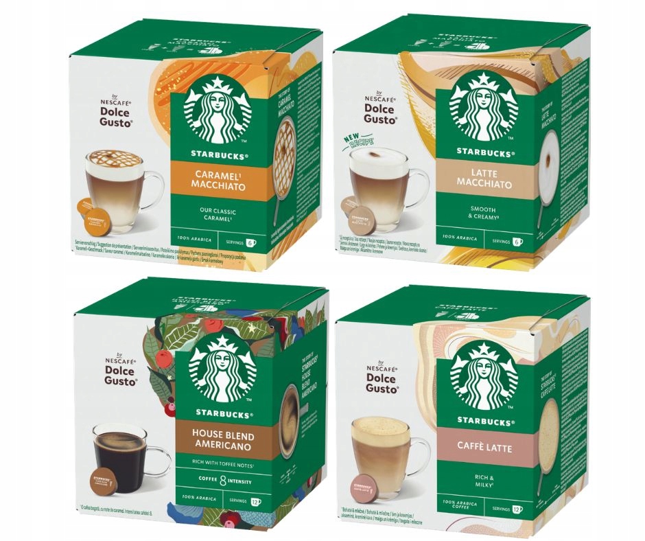 Nescafe Starbucks Dolce Gusto mix kaw po 12 kapsułek