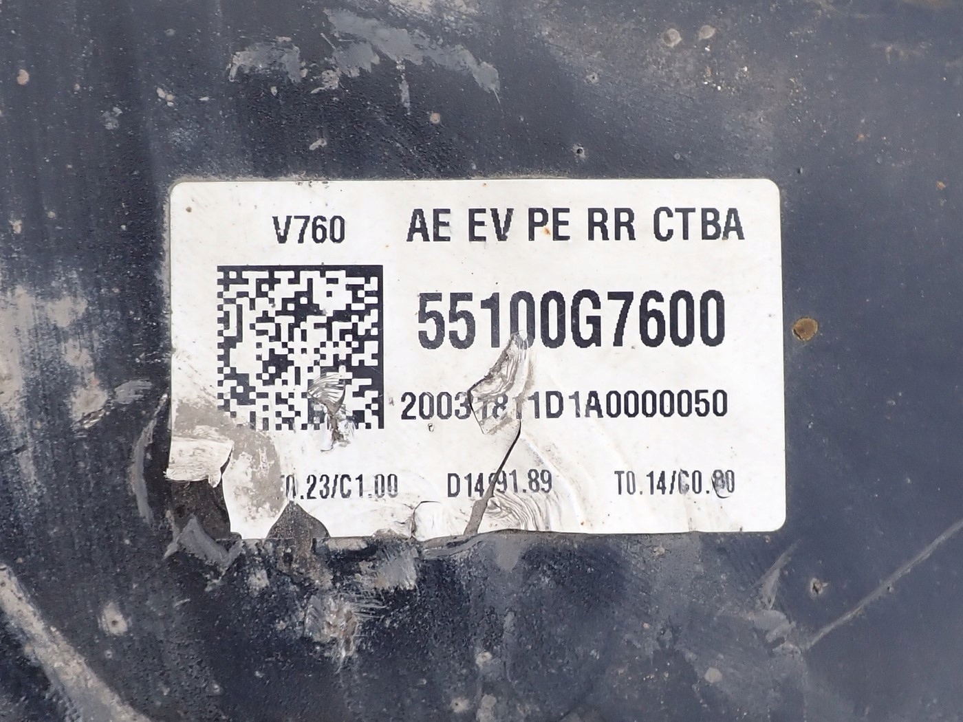 BELKA OŚ ZAWIESZENIA TYŁ TARCZ HYUNDAI IONIQ ELECTRIC 55100G7600 2021R Wersja Europejska