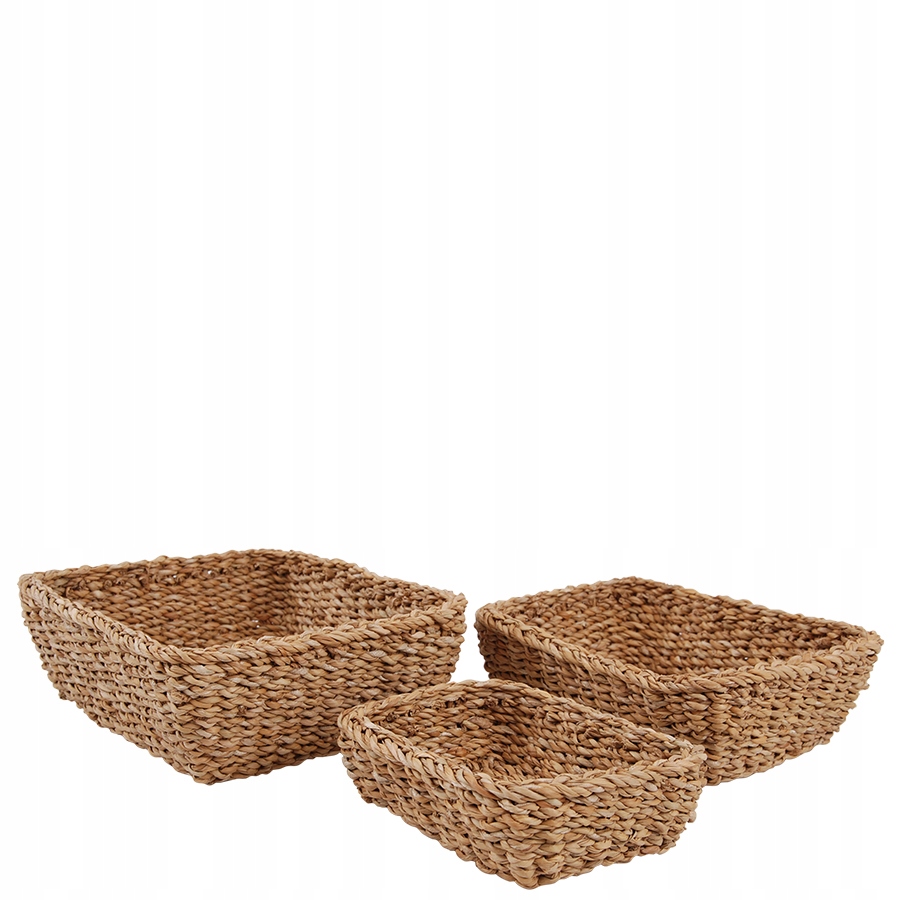 

Koszyk Z Trawy Morskiej Zestaw 3 Sztuki Regularne