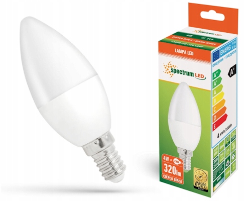 

Żarówka E14 C37 Led 4W Ciepła 3000K Świeczka