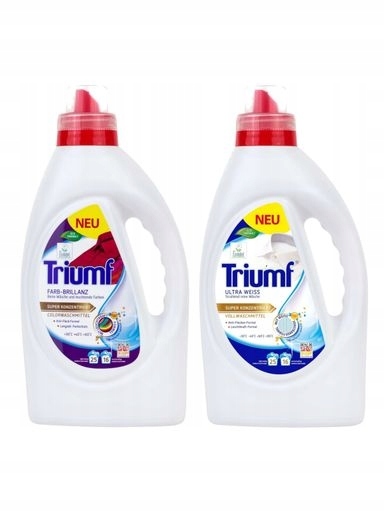 Levně 2 x Gel na praní barvy a bílého prádla Triumf, koncentrát 2 x 1 l