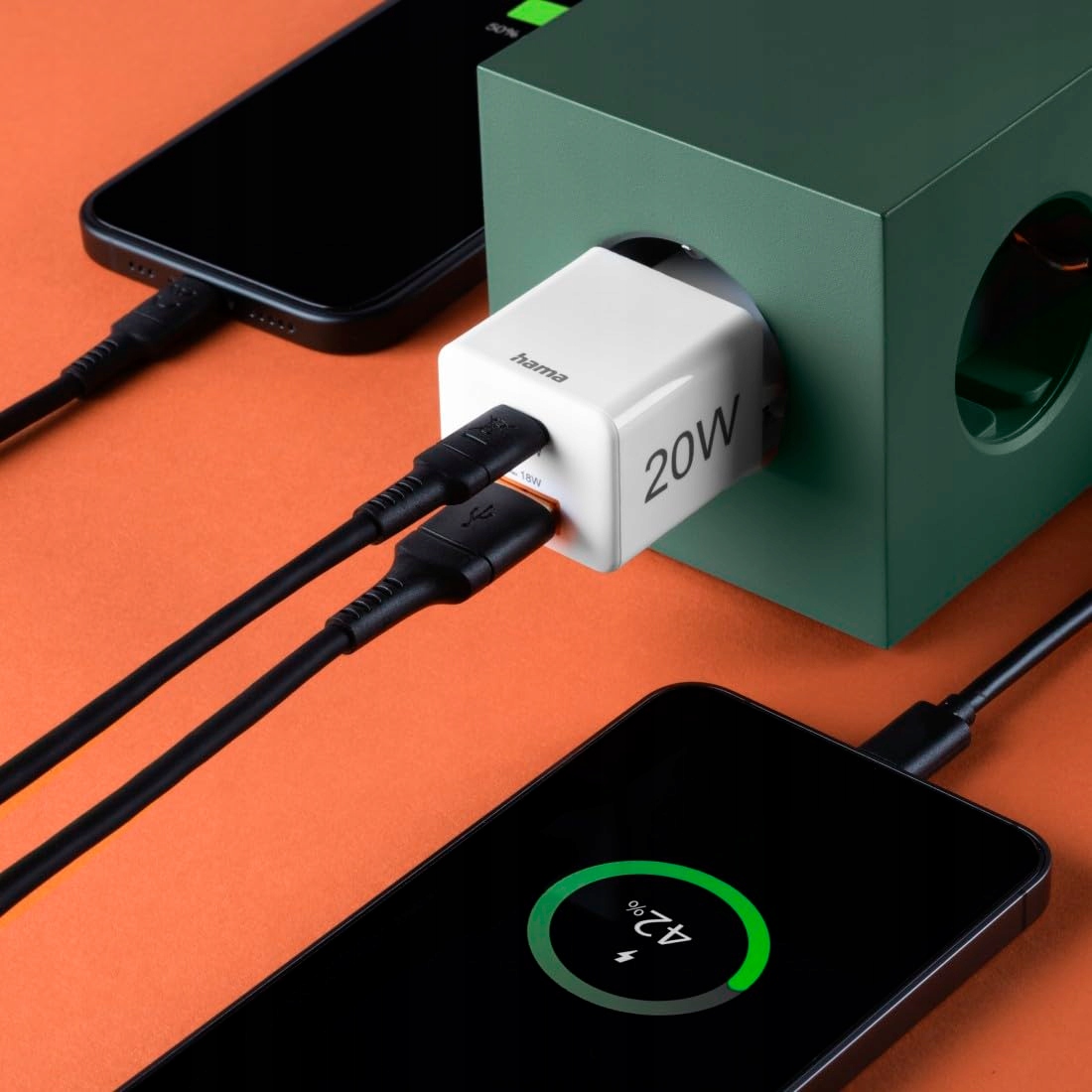 HAMA Szybka Ładowarka USB C i A Uniwersalna 20W Power Delivery — miniatura 2