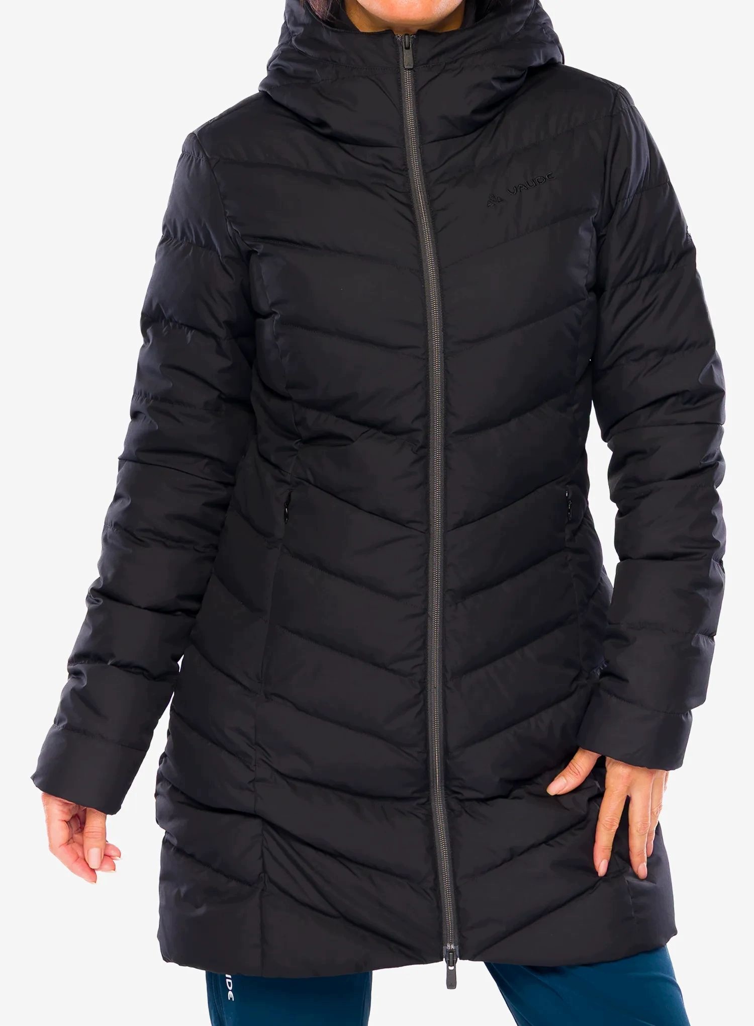 Płaszcz puchowy damski Vaude Annecy Down Coat black uni 42 (L)