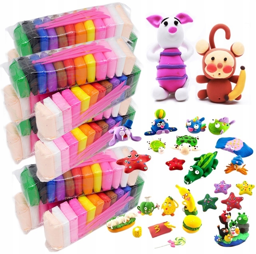 PLASTELINA PIANKOLINA GLINA POLIMEROWA CLAY 120szt
