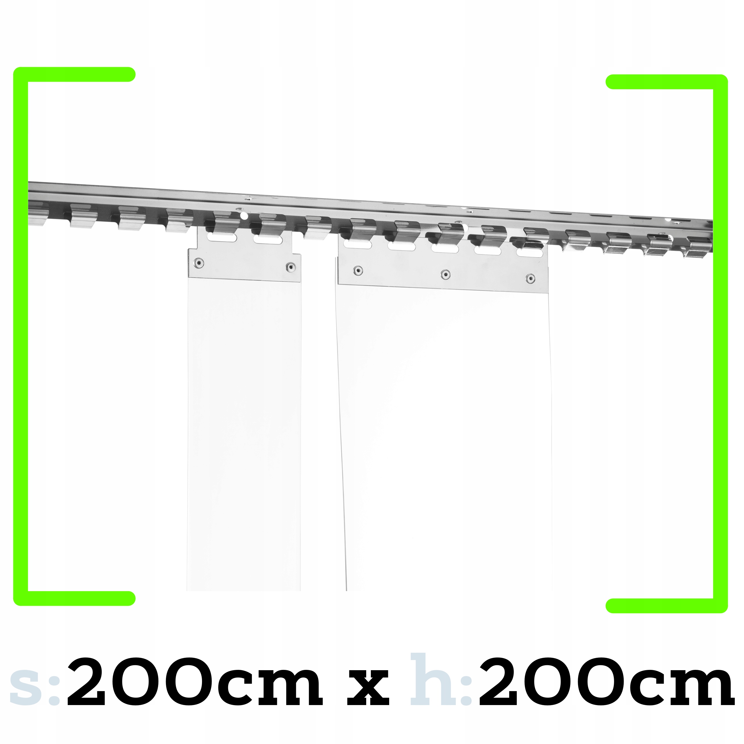 Kurtyna paskowa FOLIA PCV 200x200