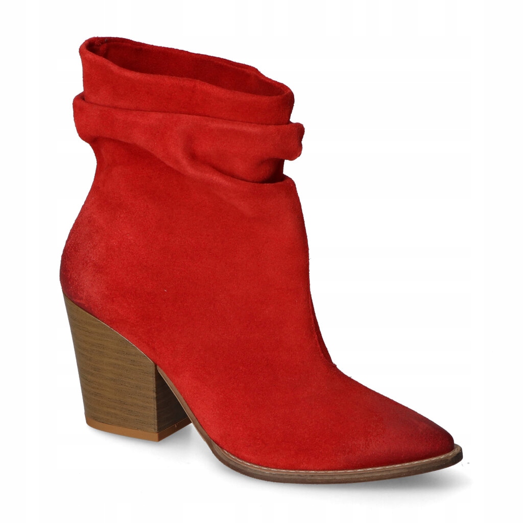 Kotníkové Boty Damiss 427 Červený velur 37