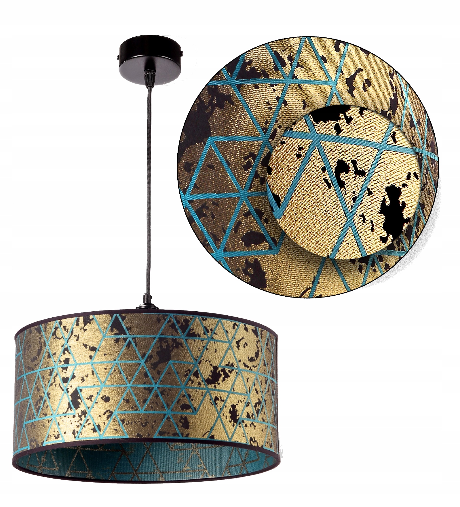 Moderní Elegantní Černozlatá Stropní Závěsná Lampa 30 CM Led