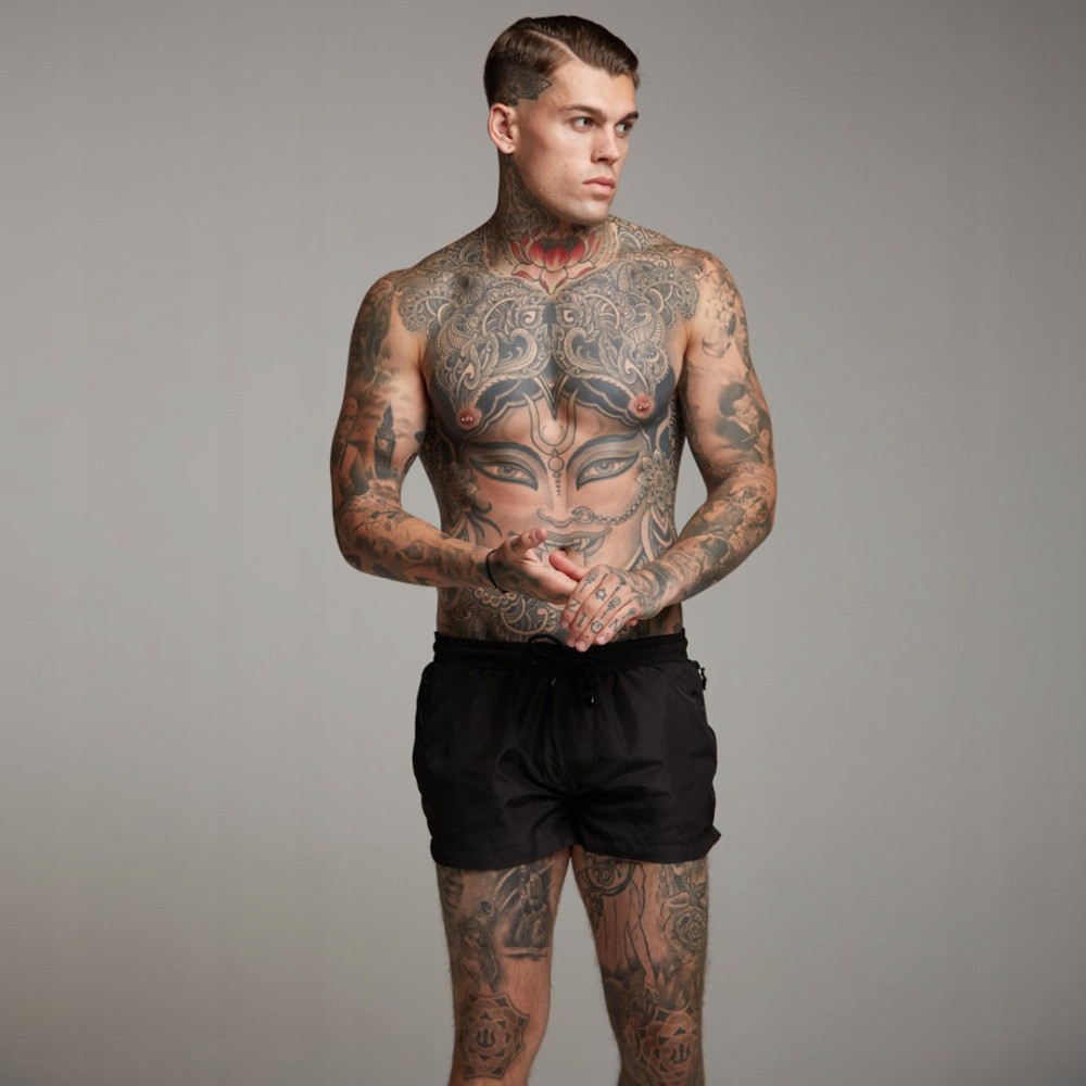 KĄPIELÓWKI MĘSKIE SZORTY SPODENKI SPORTOWE kieszenie BOKSERKI kąpielowe XXL Wzór dominujący bez wzoru