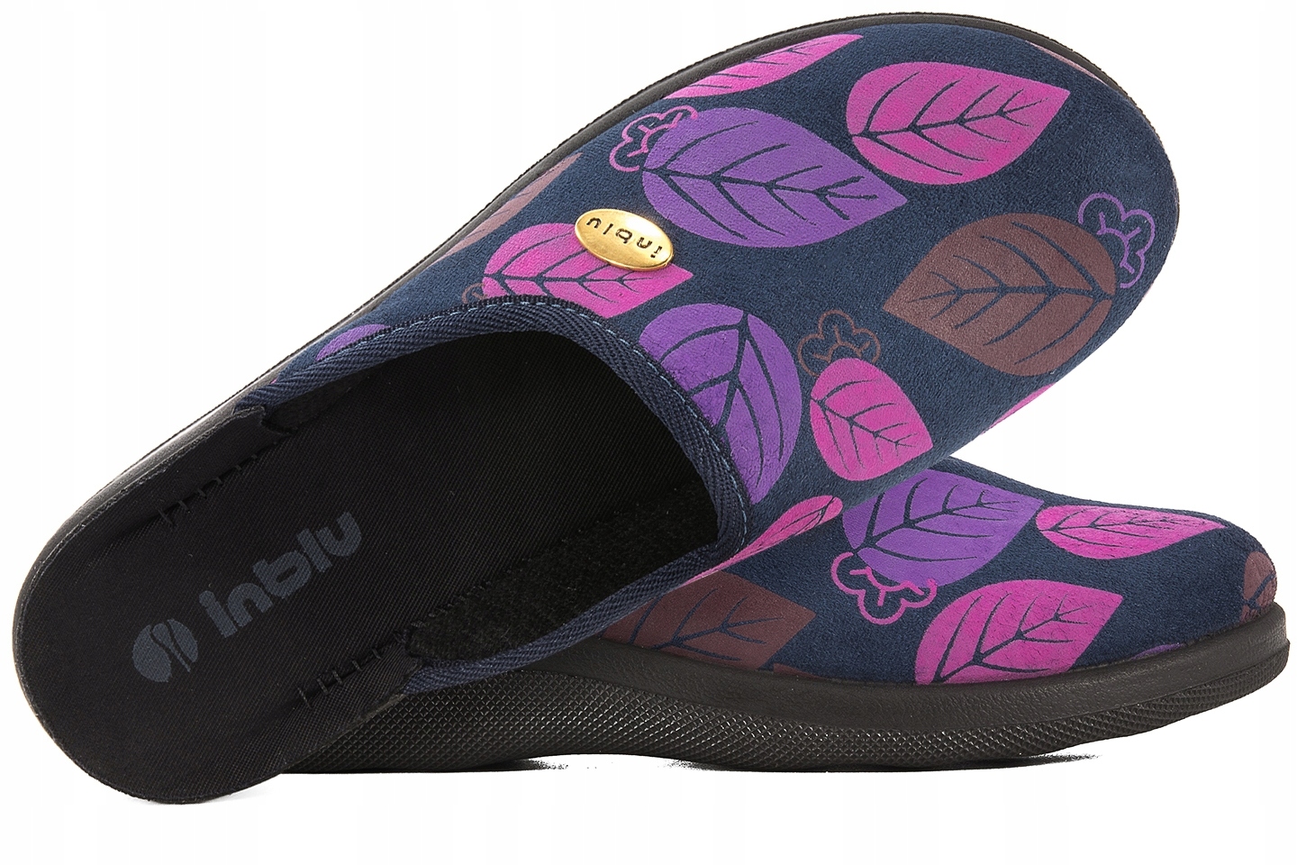 INBLU CU-5F DOMOWE DAMSKIE KAPCIE PAPCIE KLAPKI PU granat 39
