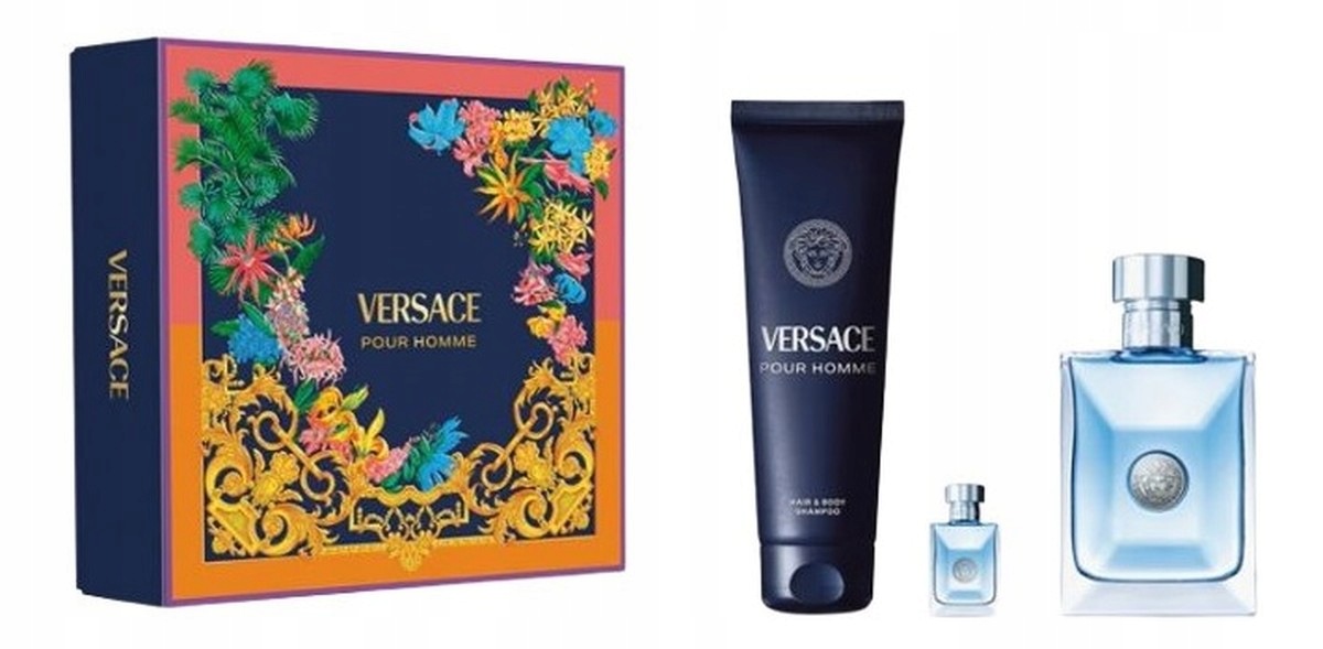Versace Pour Homme sada toaletní voda toaletní voda 5 ml gel