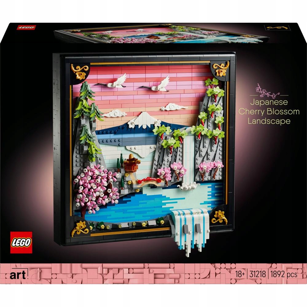 Lego Art Japonská krajina s kvetoucí třešní 31218