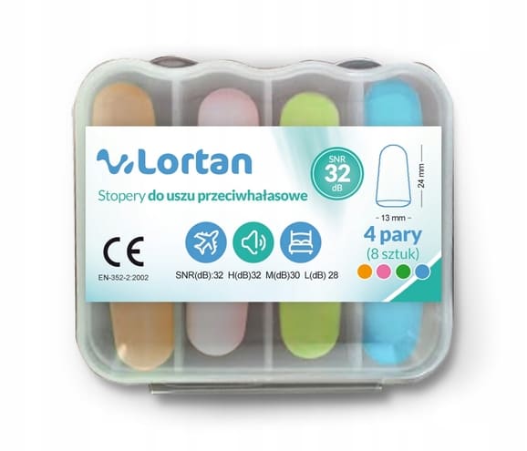 

Lortan stopery do uszu piankowe 8 szt.