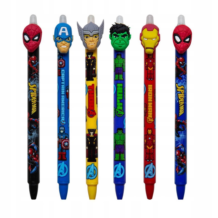 

Zestaw 6 Ścieralne Długopisy Colorino Avengers
