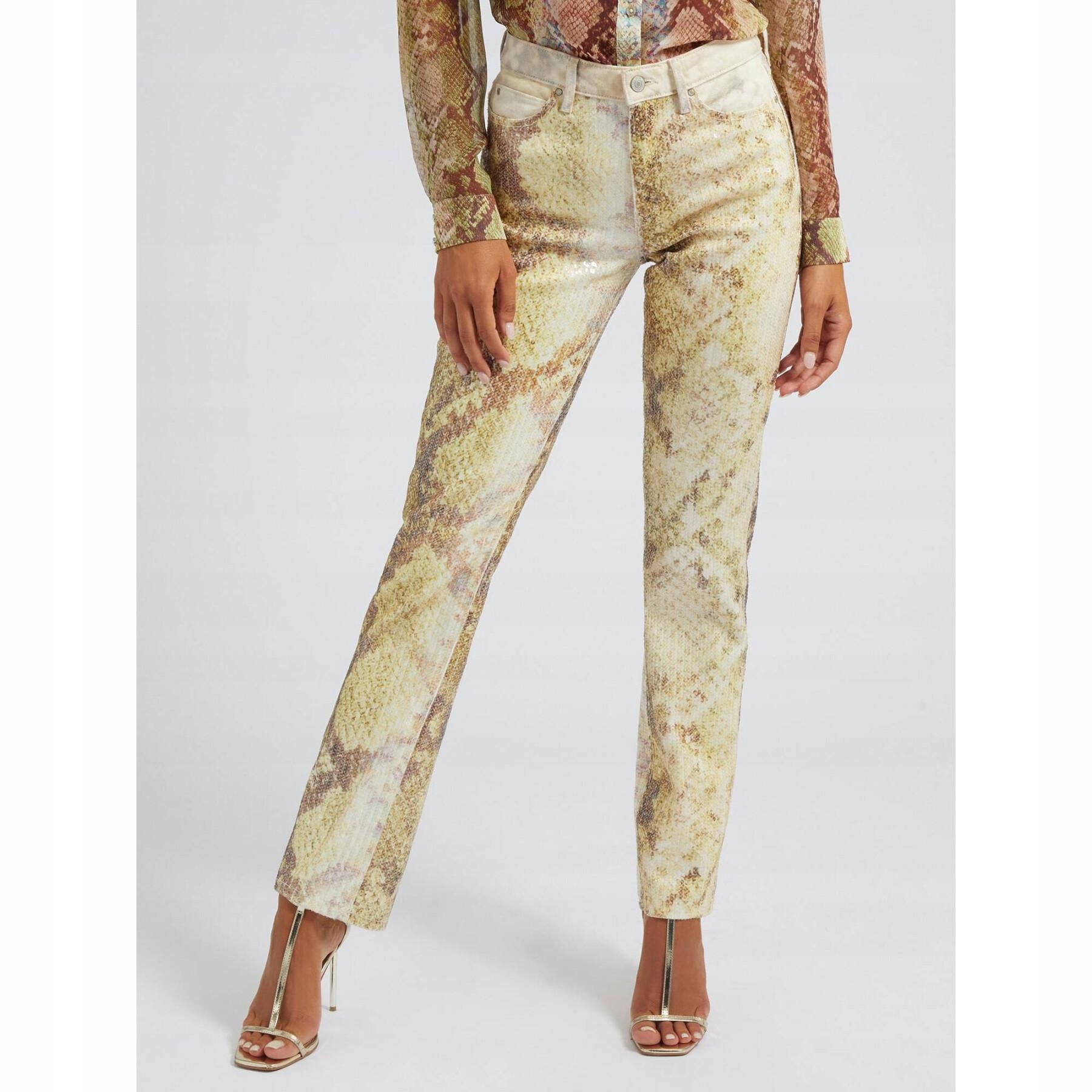 Guess Cekinové Kalhoty Se Vzorem (29/32)