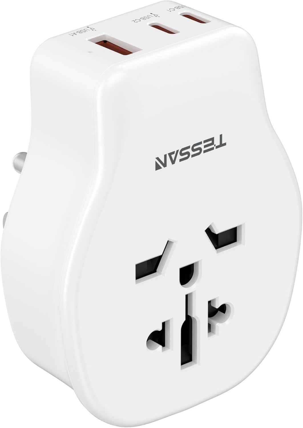 Tessan Adaptér Usa Německo Zásuvka, 4v1 Cestovní adaptér Usa s 2 Usb C