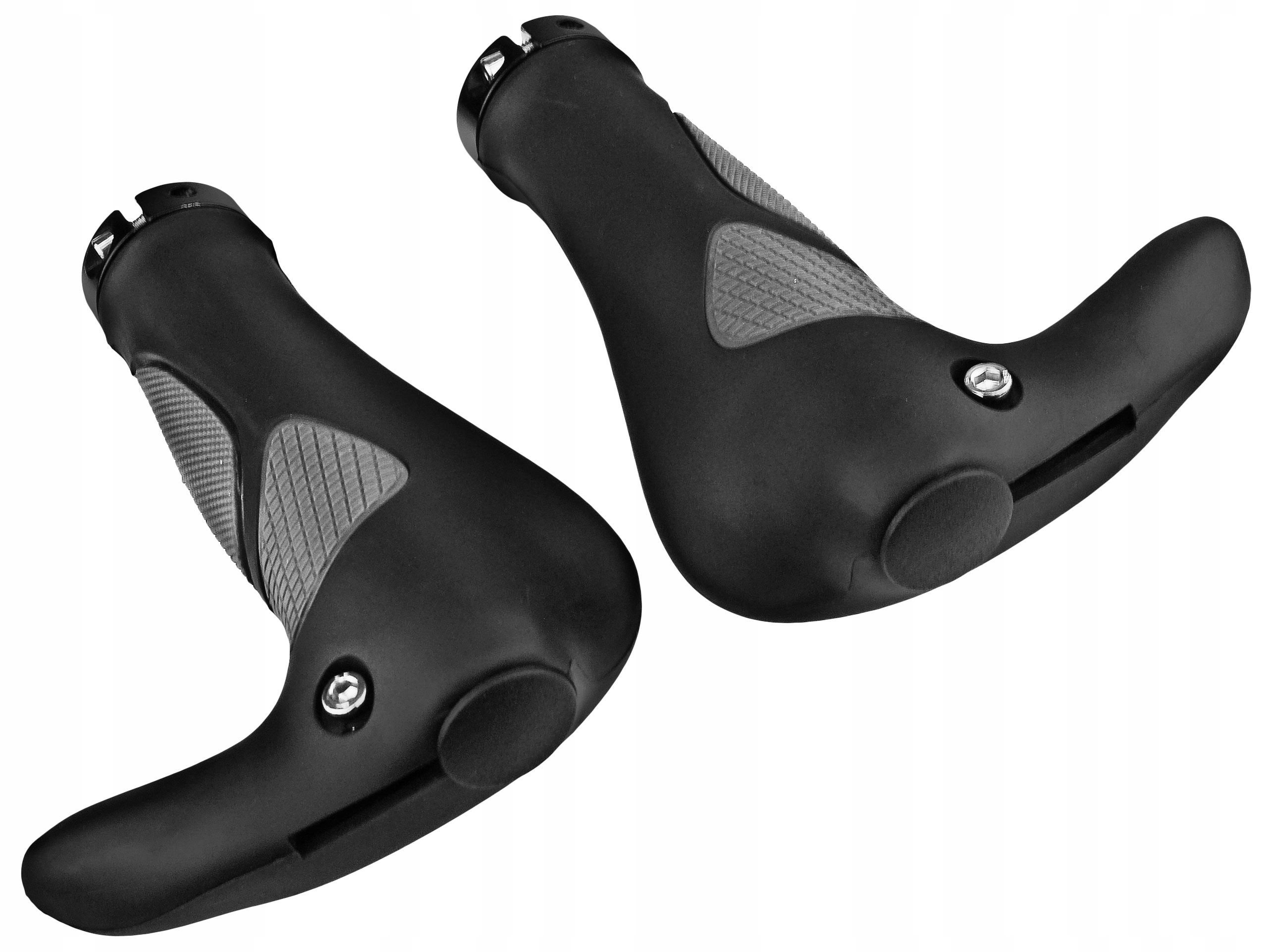 CHWYTY GRIPY RĄCZKI ROWEROWE BICYKLON ERGO PLUS PRZYKRĘCANE Z ROGAMI 142 mm Model Ergo Plus