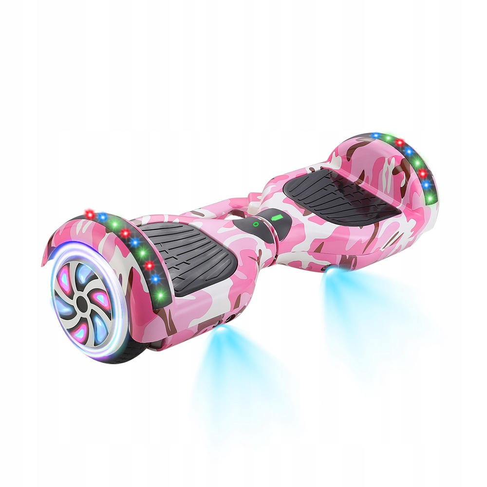 Elektrický skateboard Led 600W Bluetooth hoverboard Reproduktor Baterie 4.4Ah!