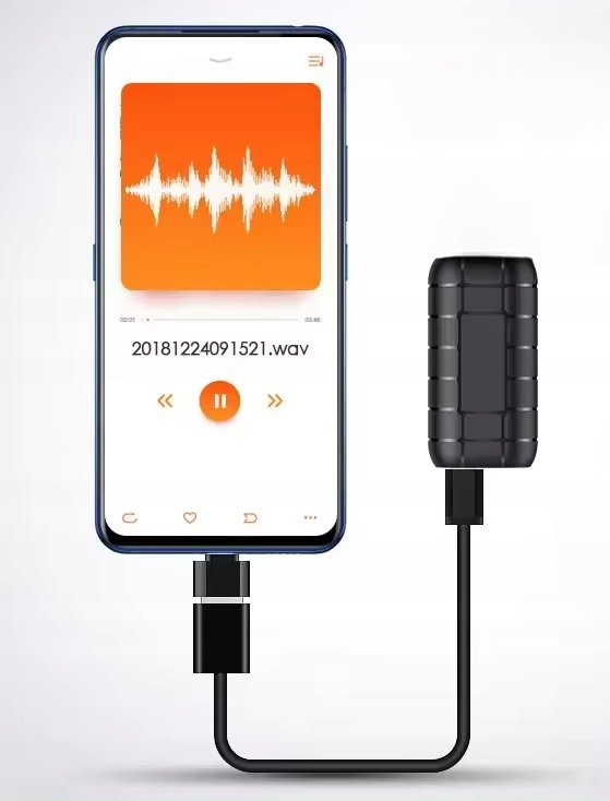 Bardzo mały mini mikro podsłuch pluskwa 500 godzin nagrywania bezprzewodowa Kolor czarny