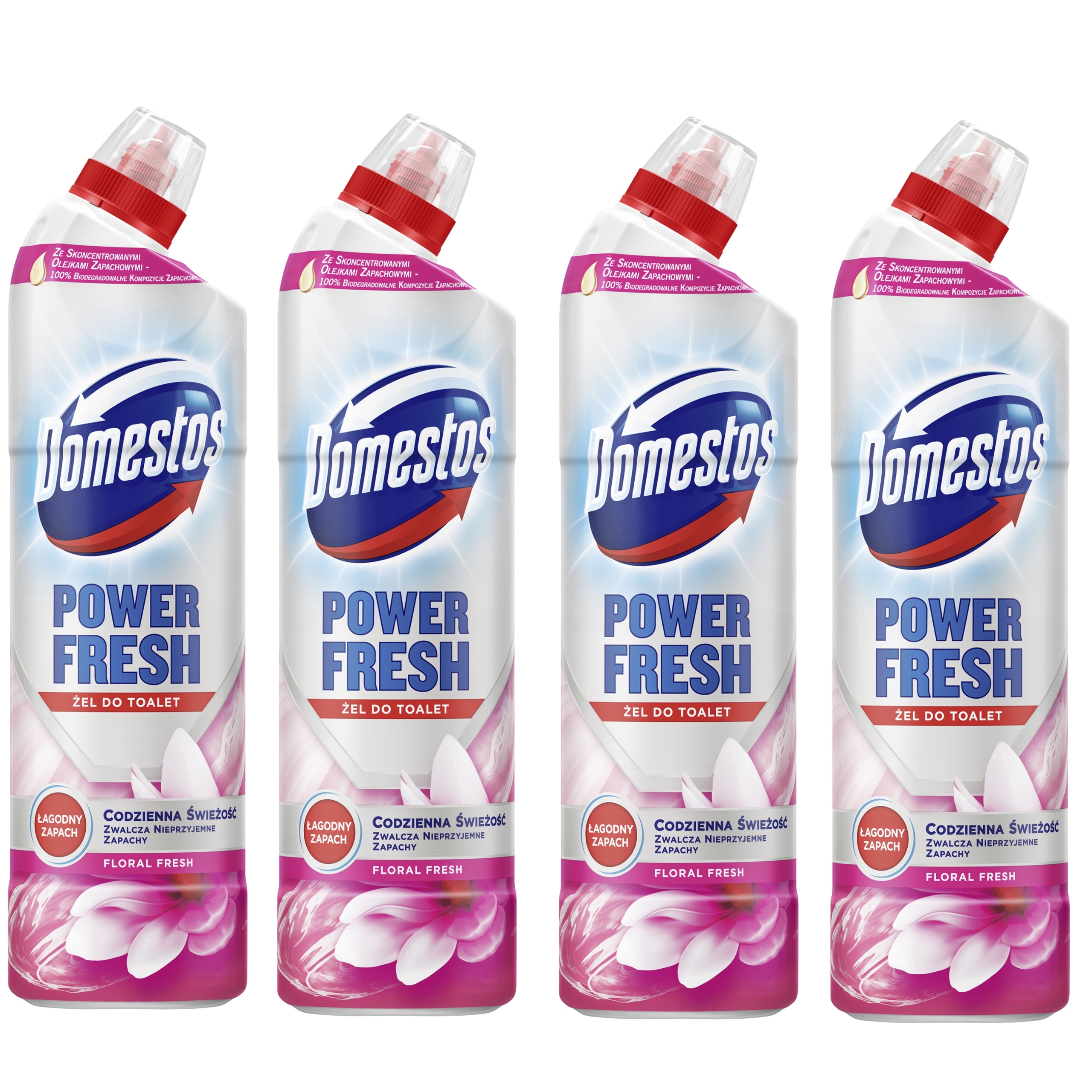 Levně Domestos Sada Power Fresh Gel pro toalety Floral Fresh 700 ml x4