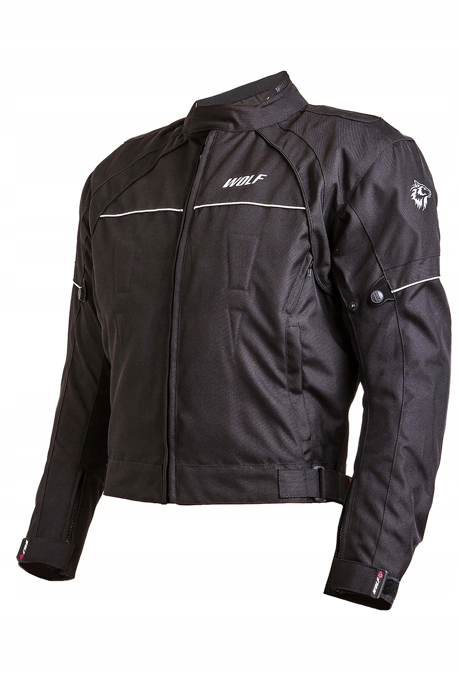 TEKSTYLNA KURTKA MOTOCYKLOWA WOLF GRATIS BLACK Rozmiar S