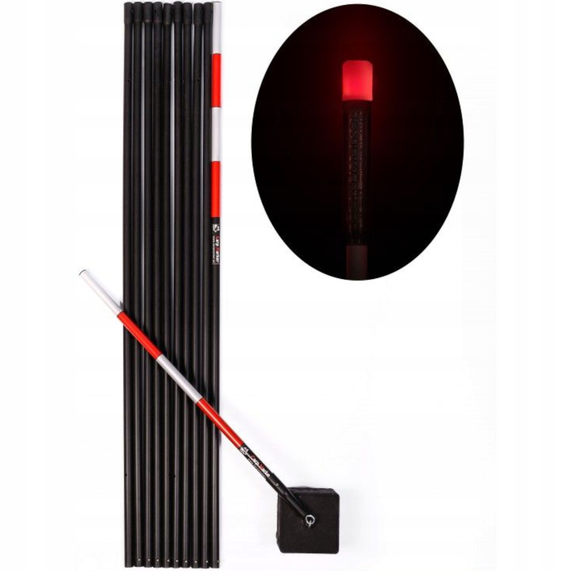 Karpiový značkovač s hlavou Carp Marker Led červený 10 m