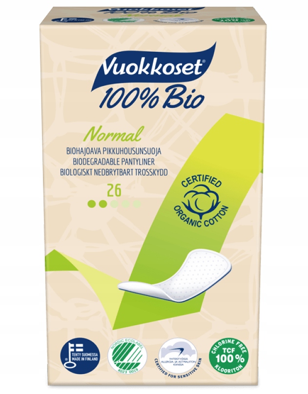 

Vuokkoset 100% Bio Wkładki higieniczne Organic