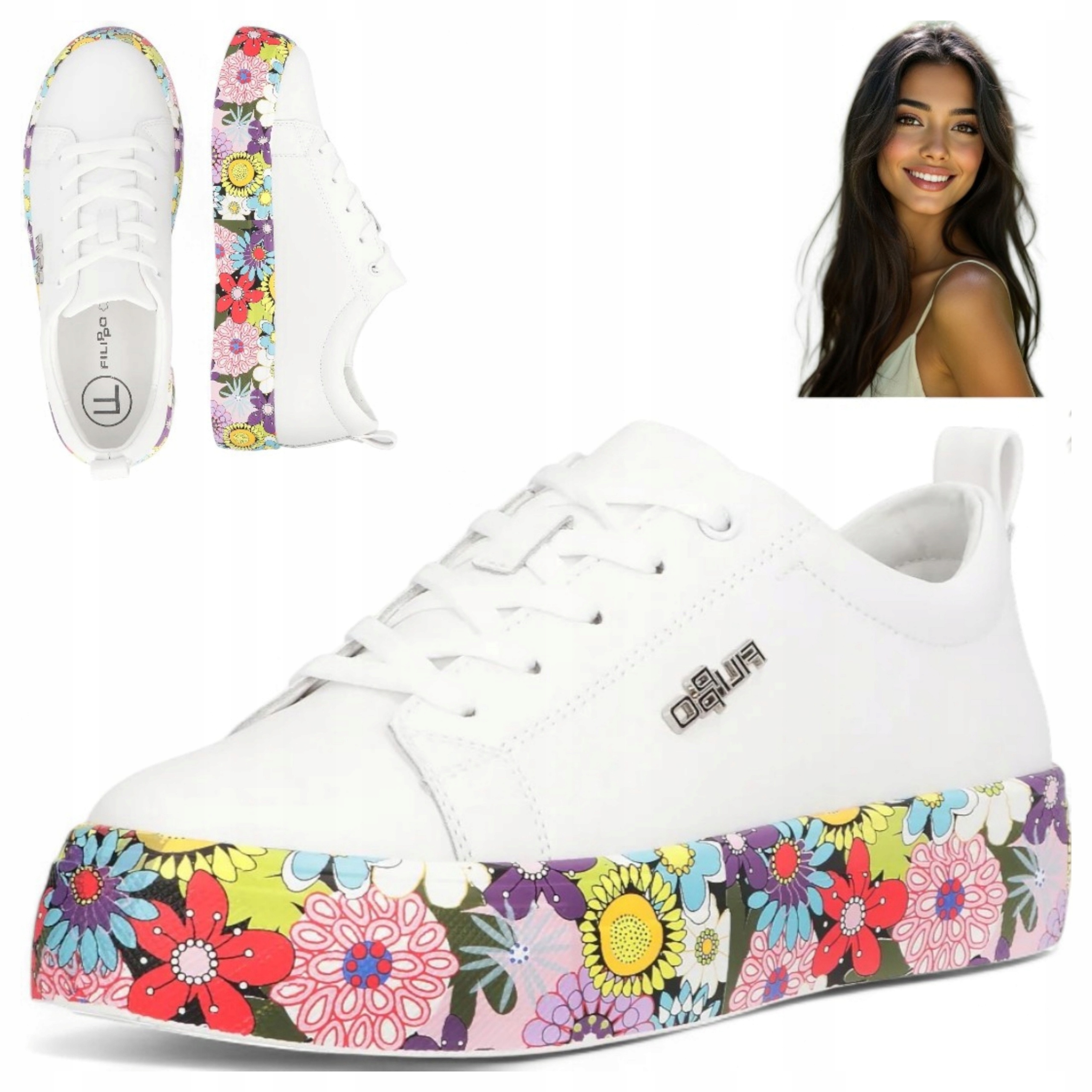 Filippo 36 Dámské sportovní tenisky na silné podrážce