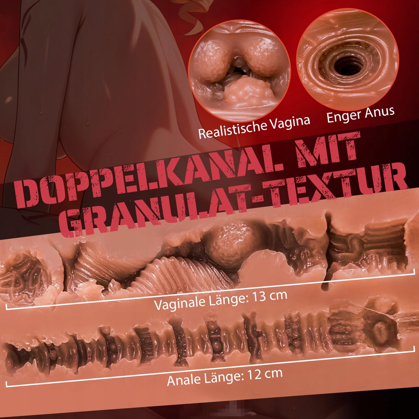 REALISTISCHER Masturbator 2w1 Z 3 Pierścieniami Silikonowy Dla Mężczyzn — miniatura 2