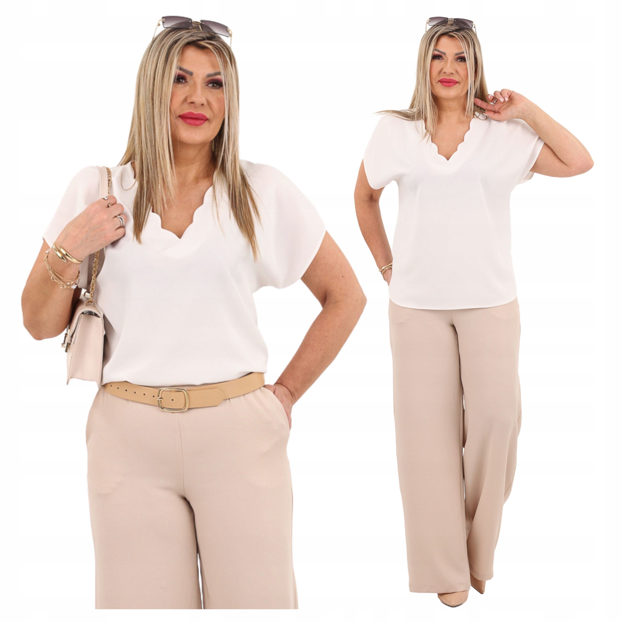 Bluzka damska gładka na lato luźna Polski Producent duże rozmiary