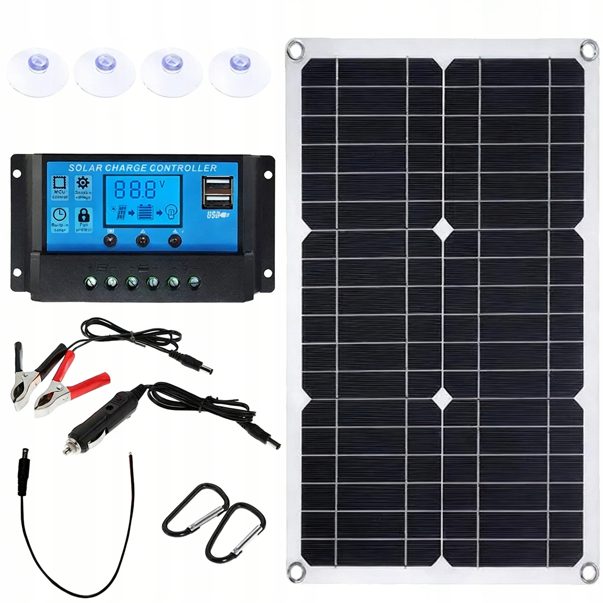 40W 100A 12V Panel Solarny Regulator Bateria Słoneczny Prostownik Ładowarka