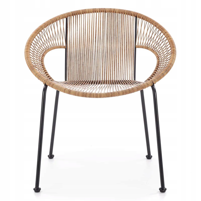 Krzesło Boho do Salonu BARI z Rattanu Naturalne Marka Halmar