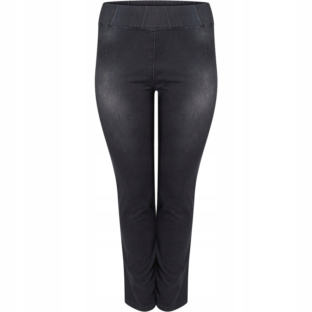 Kalhoty Plus Size Pont Neuf Grafitové Jegginsy Vysoký Pas Rovné V232 56