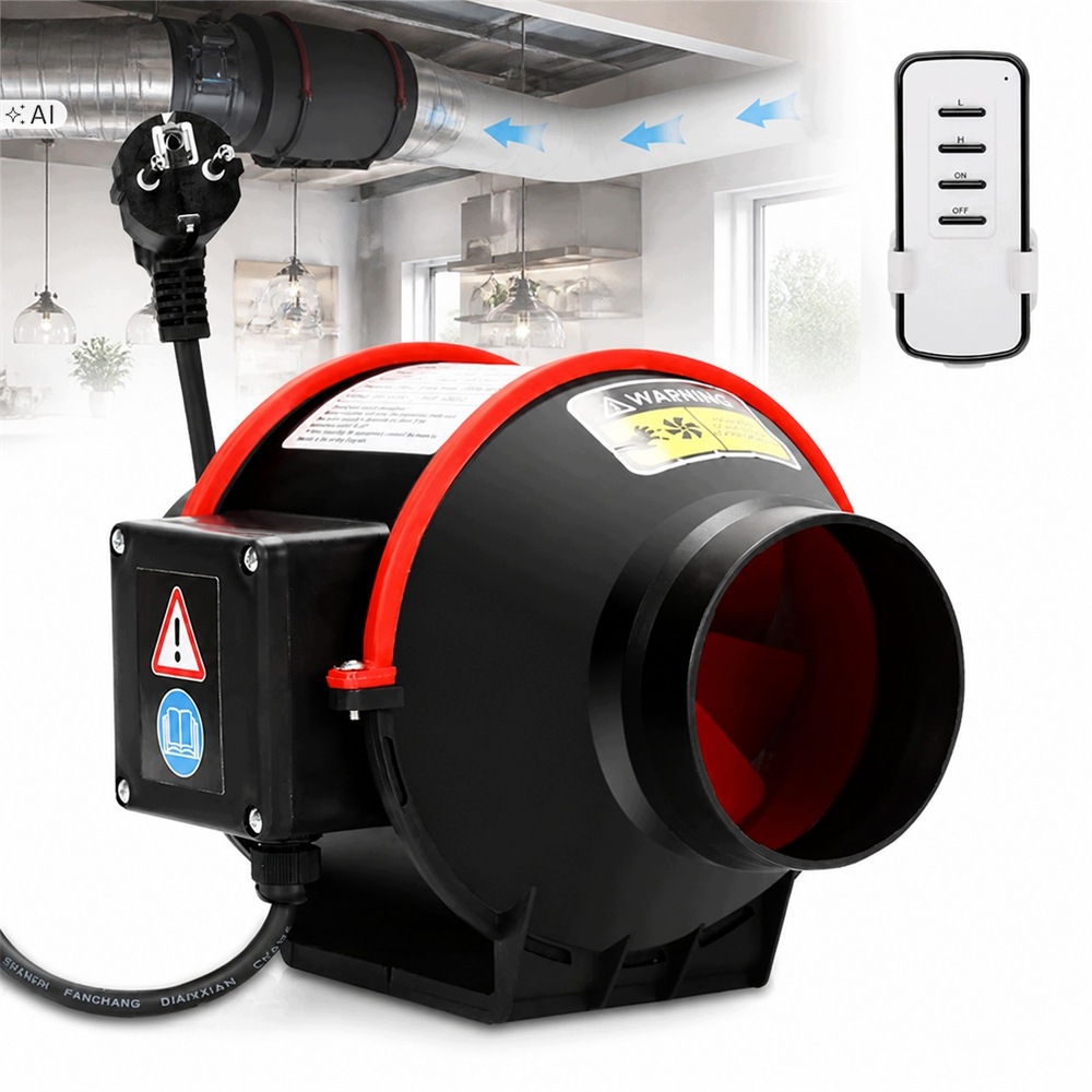 Trubkový ventilátor pro malé místnosti 150 mm Kanálový ventilátor