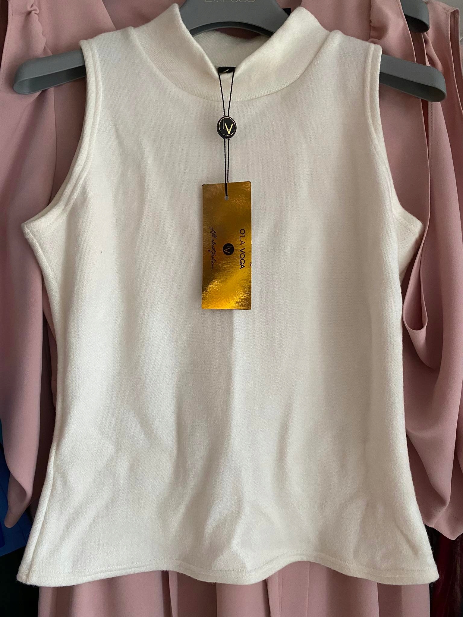 Pologolfová halenka Bílá Krémová Ola Voga vel Univerzální