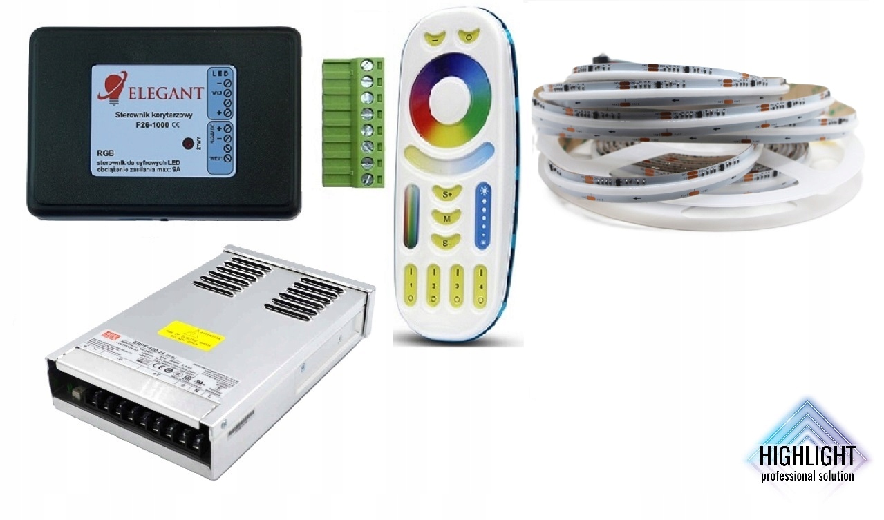 20m Oświetlenie korytarza Led Cob WS2811 Rgb F26 24V zwiń/rozwiń światło
