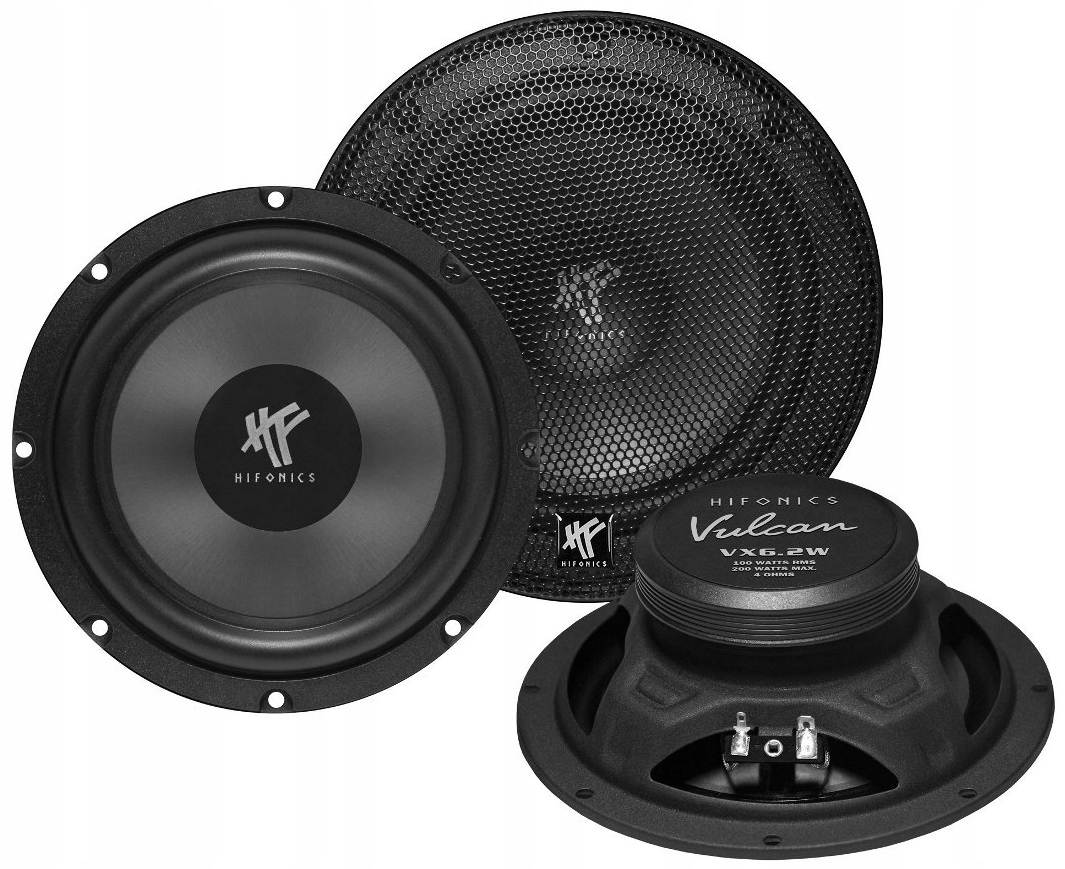 HiFonics VX6.2W Samochodowe głośniki Midbasy Woofery 165mm 16,5cm 100W Rms