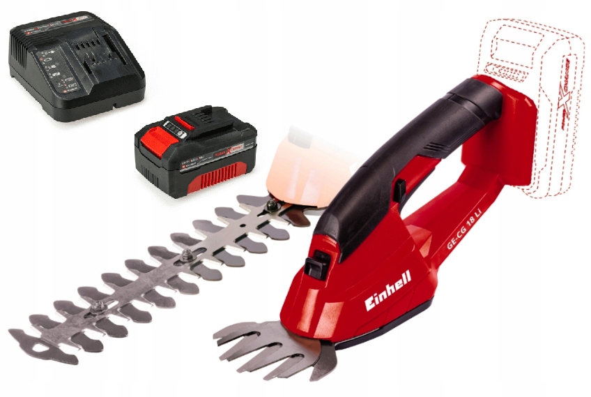 Einhell Nůžky Na Trávu A Živý Plot Gc-cg 18 3410370 Sada Akumulátor 4,0AH