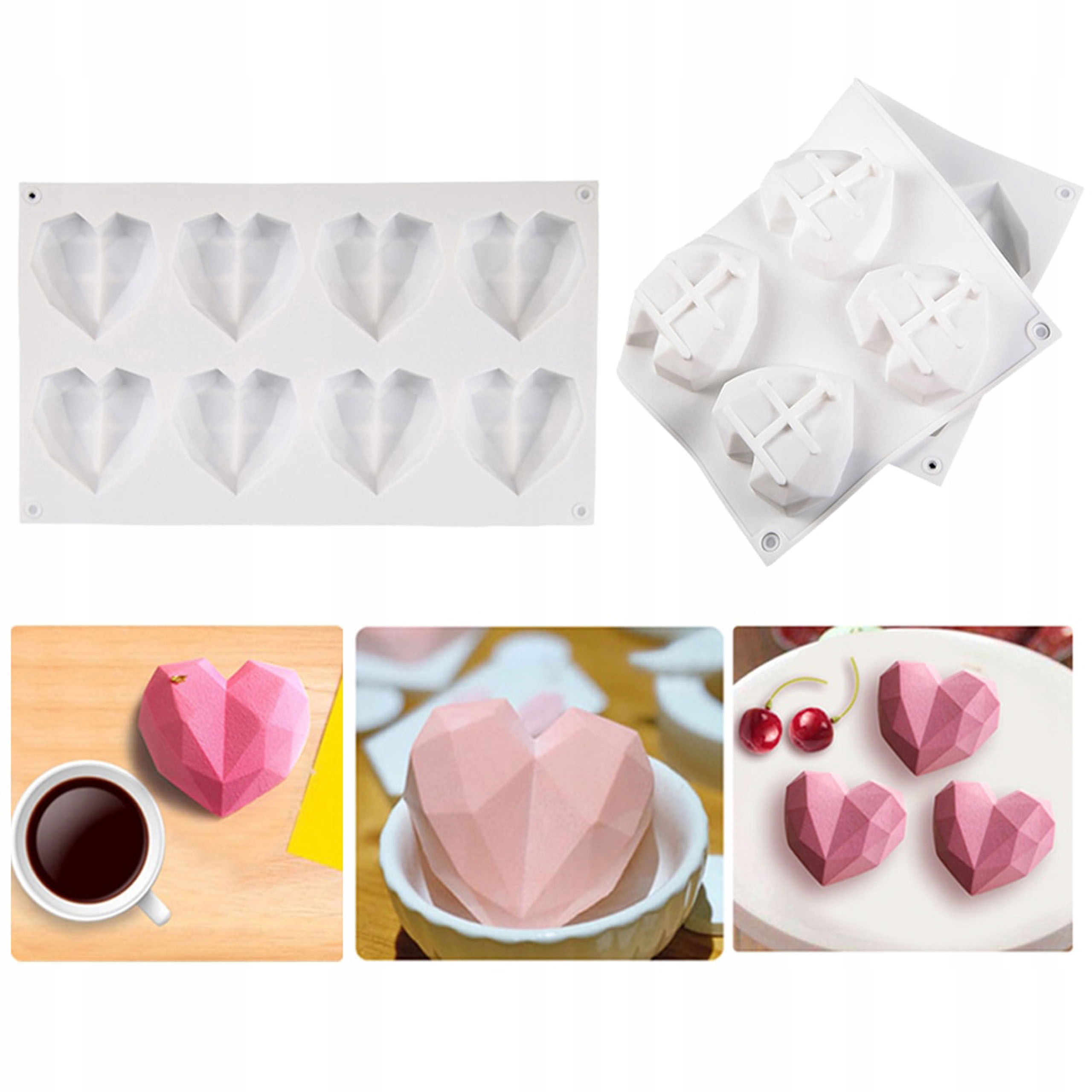 

Foremka Silikonowa Czekoladek Galaretek Serca 3D