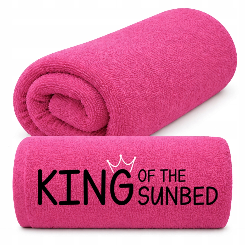 Osuška 50X100 Na Dovolenku Na Ležadlo Mäkká Výšivka Fuchsia King Sunbed