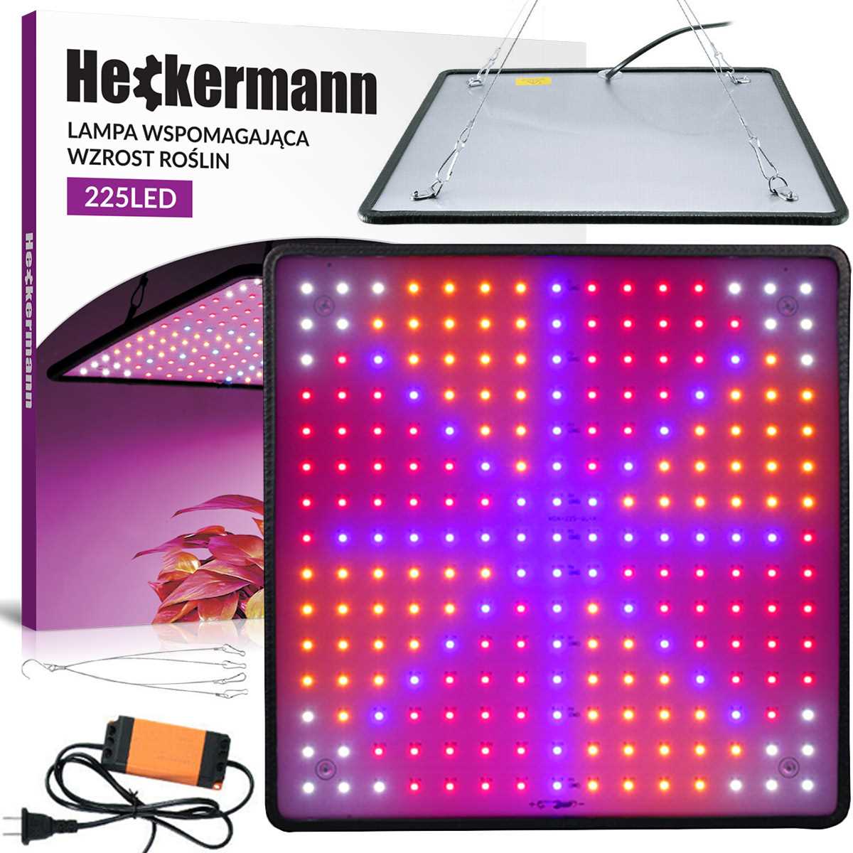 Lampa pro růst rostlin Heckermann 225LED Multi Color Full Spectrum