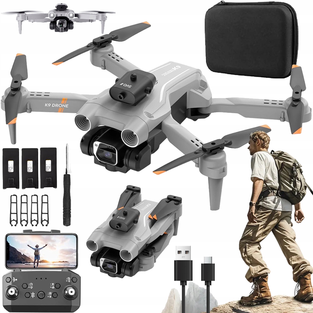 Dron Dvě Kamera 4K Rc Quadcopter Hračka S Inteligentním Vyhýbáním Se Překážkám